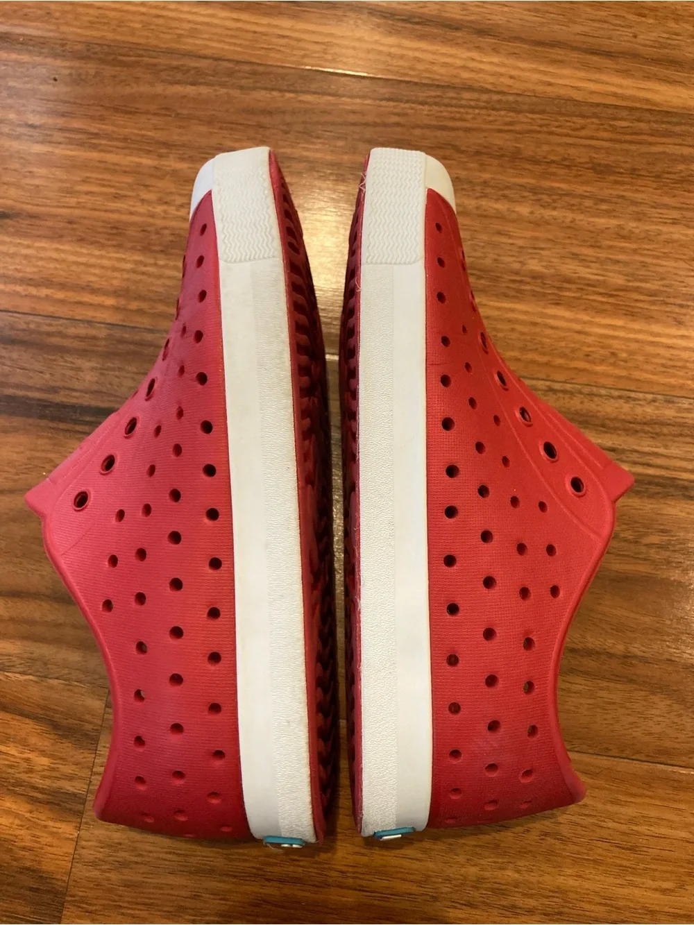 Native Kids Red Slip-On Water Shoes with White Toe Cap SZ J1